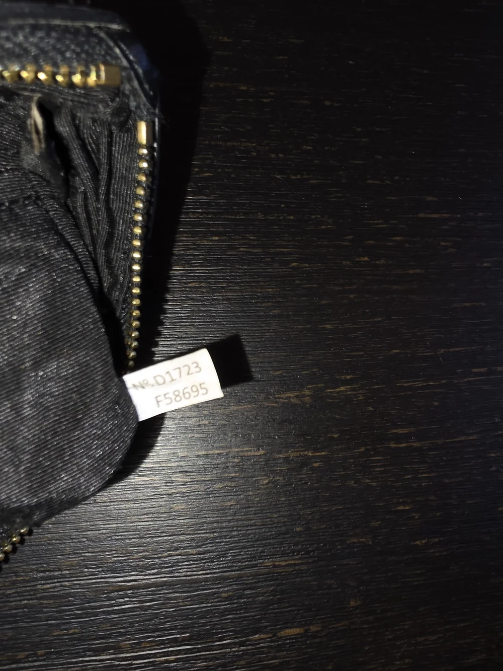 Coach Brown Signature Wristlet Pouch with Gold Logo
